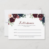Luxury Boho Floral Wedding Song Request Card RSVP Karte (Vorderseite)