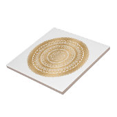 Luxury Boho Imitate Gold Mandala Ornament White Fliese (Seite)