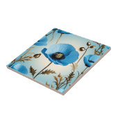 Luxury Botanical Blue Poppy Fliese (Seite)