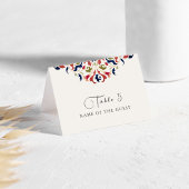 Luxury Botanical Floral Paisley Wedding Place Card Tischnummer