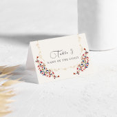 Luxury Botanical Floral Paisley Wedding Place Card Tischnummer