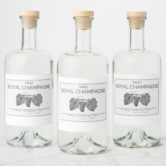 Luxury Bottle Label Design Alkoholflaschenetikett