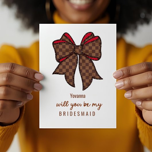 Luxury Bow Bridesmaid Proposal  Karte