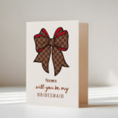 Luxury Bow Bridesmaid Proposal  Karte