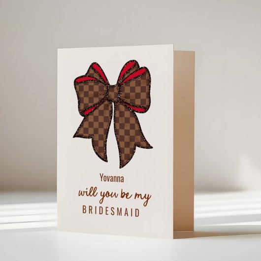 Luxury Bow Bridesmaid Proposal  Karte