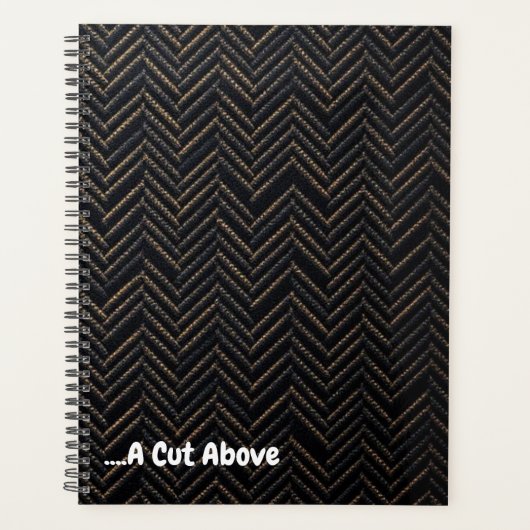 Luxury Brand Herringbone | Subtle Foil Pinstripe Planer (Vorderseite)