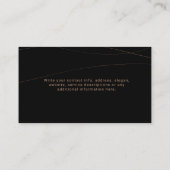 Luxury Bronze Abstract Waves Business Cards Begleitkarte (Rückseite)
