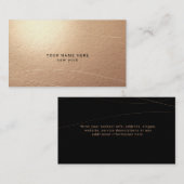 Luxury Bronze Abstract Waves Business Cards Begleitkarte (Vorne/Hinten)