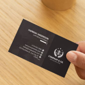 Luxury Brown and White Leather Look Attorney  Visitenkarte