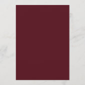 Luxury Burgundy and Gold Floral Wedding Program Programm (Rückseite)