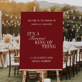 Luxury Burgundy Old Money Wedding Welcome