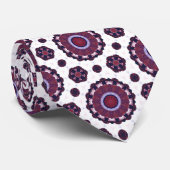 Luxury Burgundy & Purple Mandala Pattern Neck Tie Krawatte (Gerollt)