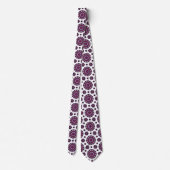 Luxury Burgundy & Purple Mandala Pattern Neck Tie Krawatte (Rückseite)