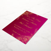 Luxury Burgundy Red and Gold Save The Date Card Folieneinladung (Gedreht)