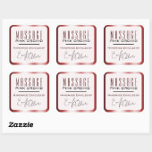 Luxury Burgundy Red Ombre Signature Text Candles Quadratischer Aufkleber (Blatt)