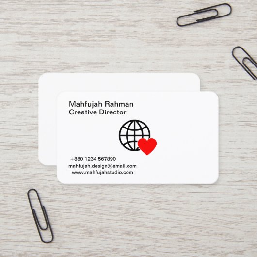 Luxury Business Cards | Minimalist | Modern Maker Visitenkarte (Vorderseite/Rückseite Beispiel)