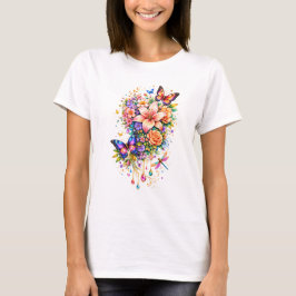 Luxury Butterfly Floral Women’s T-Shirt