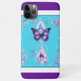 Luxury Butterfly iPhone 11 Pro Max Fall Lila Blu Case-Mate iPhone Hülle