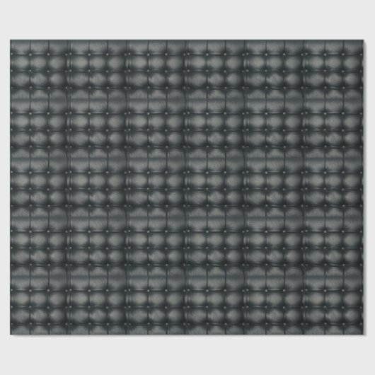 Luxury Buttoned Leather Texture Geschenkpapier (Flach)