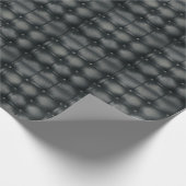 Luxury Buttoned Leather Texture Geschenkpapier (Ecke)