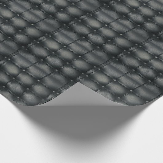 Luxury Buttoned Leather Texture Geschenkpapier (Ecke)