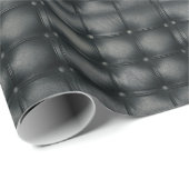 Luxury Buttoned Leather Texture Geschenkpapier (Rolleneckpunkt)