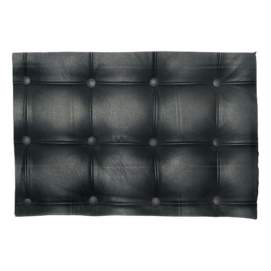 Luxury Buttoned Leather Texture Kissenbezug (Vorderseite)