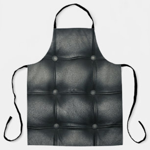 Luxury Buttoned Leather Texture Schürze