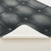 Luxury Buttoned Leather Texture Sherpadecke (3/4)