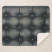 Luxury Buttoned Leather Texture Sherpadecke (Vorderseite (Horizontal))