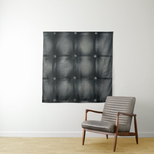 Luxury Buttoned Leather Texture Wandteppich (Beispiel (Horizontal))