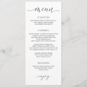 Luxury Calligraphy Elegant Wedding Empfang Menükarte (Vorderseite)