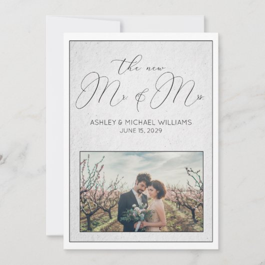 LUXURY CALLIGRAPHY | Neuer Herr & Mrs. Empfang Einladung (Vorderseite)