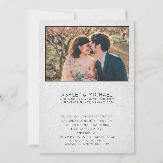 LUXURY CALLIGRAPHY | Neuer Herr & Mrs. Empfang Einladung (Rückseite)