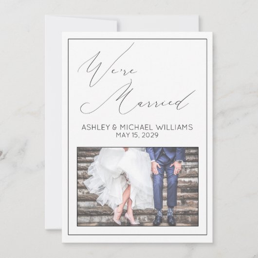 LUXURY CALLIGRAPHY | Wir sind Verheirateter Empfan Einladung (Vorderseite)