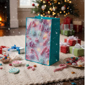 Luxury Candy Cane Christmas Gift Bag Mittlere Geschenktüte