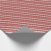 Luxury Candy Cane Stripe Christmas Wrapping Paper Geschenkpapier (Ecke)