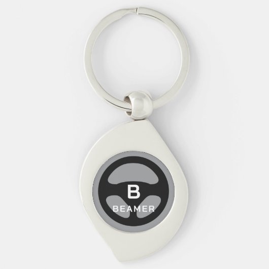 Luxury car keys keychain with custom monogram schlüsselanhänger (Vorderseite)