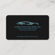 Luxury Car Logo - Ice Blue Sportscar auf schwarz