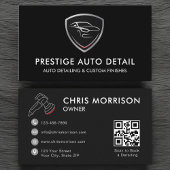 Luxury Car Wash QR Code Auto Detailinformationen S Visitenkarte