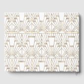 Luxury Casino Gold White Art Deco 20s Wedding  Gästebuch (Rückseite)