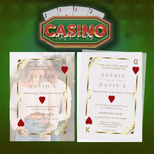 Luxury Casino Las Vegas Poker Wedding Pergament Einladungen