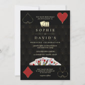 Luxury Casino Vegas Poker Wedding Einladung (Vorderseite)