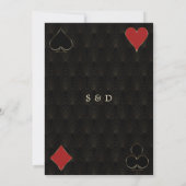 Luxury Casino Vegas Poker Wedding Einladung (Rückseite)