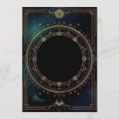 Luxury Celestial Birthday Invitation – Midnight Einladung (Rückseite)