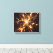 Luxury Celestial Golden Supernova - Abstract Cosmi Leinwanddruck (Insitu (Holzboden))