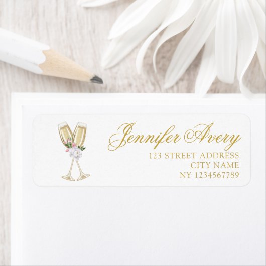 Luxury Champagne Birthday Adresse (Insitu)