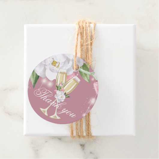 Luxury Champagne Birthday Party Danke Geschenkanhänger (Beispiel)