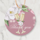 Luxury Champagne Birthday Party Danke Geschenkanhänger (Vorderseite)