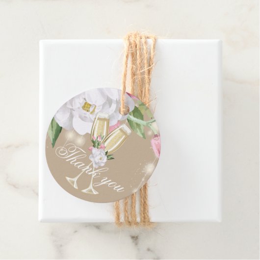 Luxury Champagne Birthday Party Danke Geschenkanhänger (Beispiel)